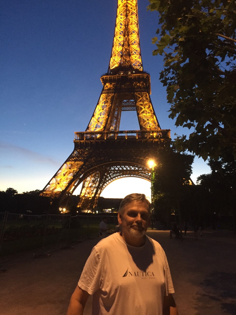 In front of Eiffel Tower